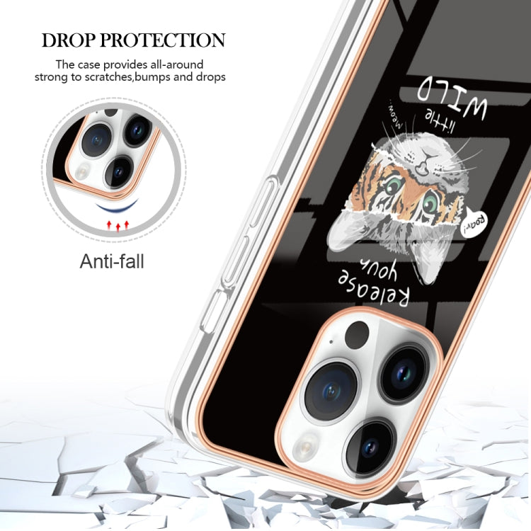 For iPhone 15 Pro Electroplating Marble Dual-side IMD Phone Case(Natural Growth) - HoMEdemic™ 