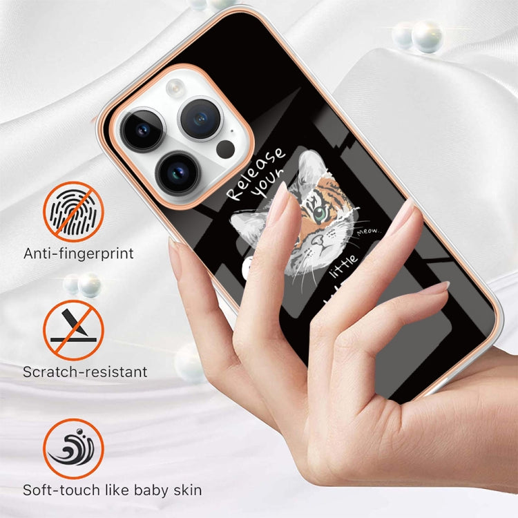 For iPhone 15 Pro Electroplating Marble Dual-side IMD Phone Case(Natural Growth) - HoMEdemic™ 