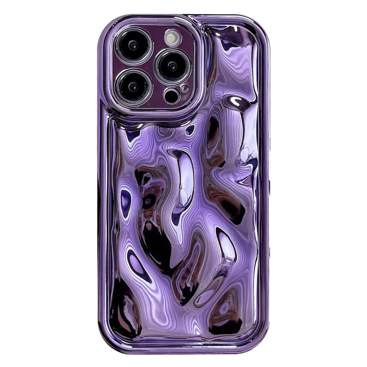 For iPhone 15 Pro Electroplating Meteorite Texture TPU Phone Case(Purple) - HoMEdemic™ 