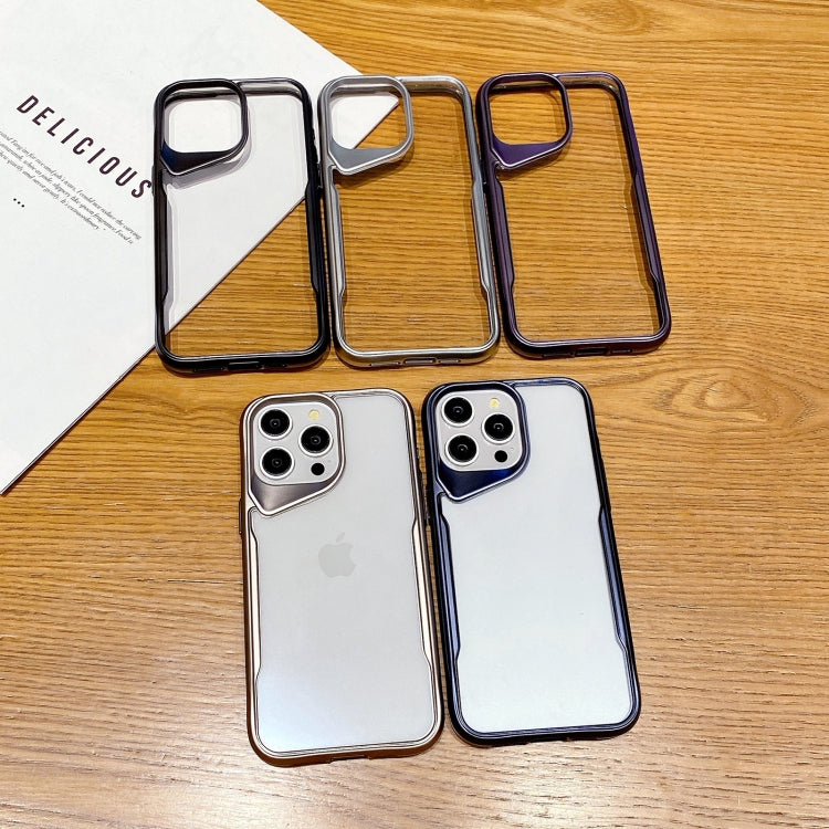 For iPhone 15 Pro Electroplating TPU Frame Hybrid PC Phone Case(Purple) - HoMEdemic™ 
