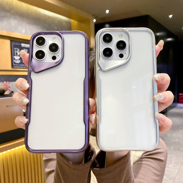 For iPhone 15 Pro Electroplating TPU Frame Hybrid PC Phone Case(Silver) - HoMEdemic™ 