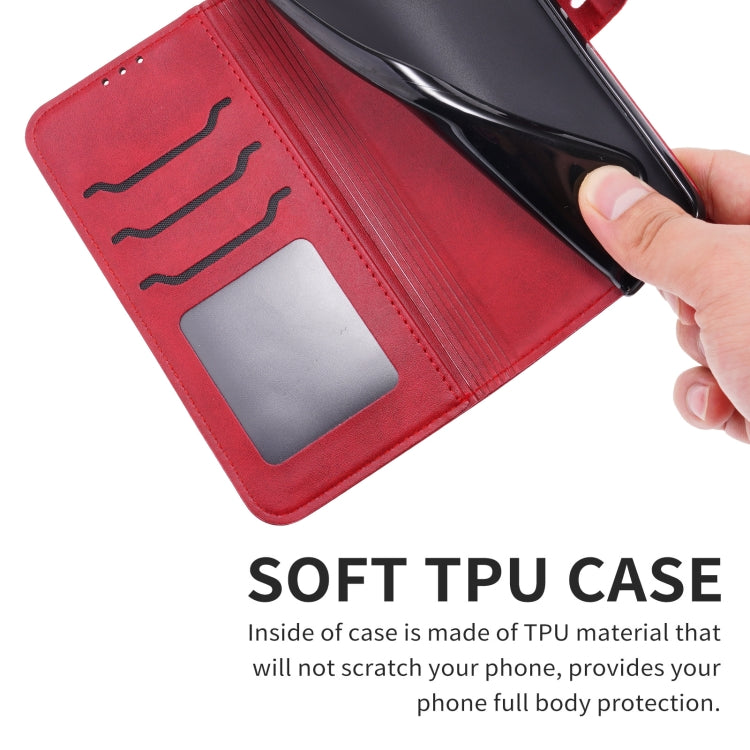For iPhone 15 Pro Embossed Happy Cat Pattern Flip Leather Phone Case(Red) - HoMEdemic™ 