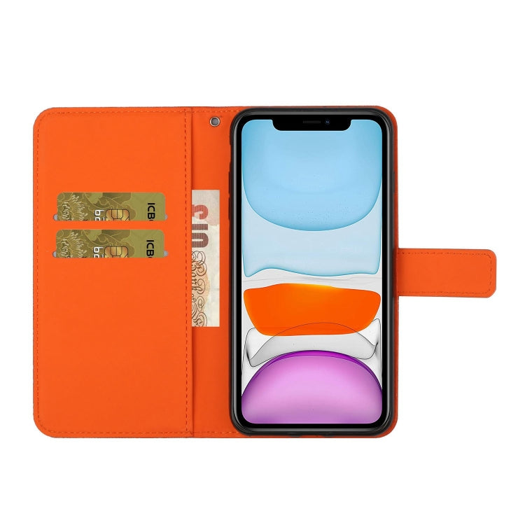 For iPhone 15 Pro Ethnic Style Embossed Pattern Leather Phone Case(Orange) - HoMEdemic™ 