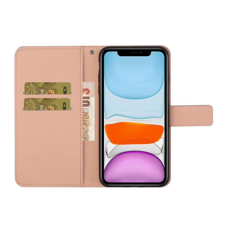For iPhone 15 Pro Ethnic Style Embossed Pattern Leather Phone Case(Pink) - HoMEdemic™ 