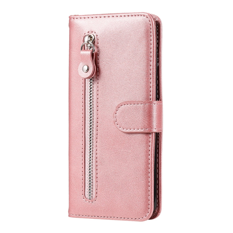 For iPhone 15 Pro Fashion Calf Texture Zipper Leather Phone Case(Rose Gold) - HoMEdemic™ 