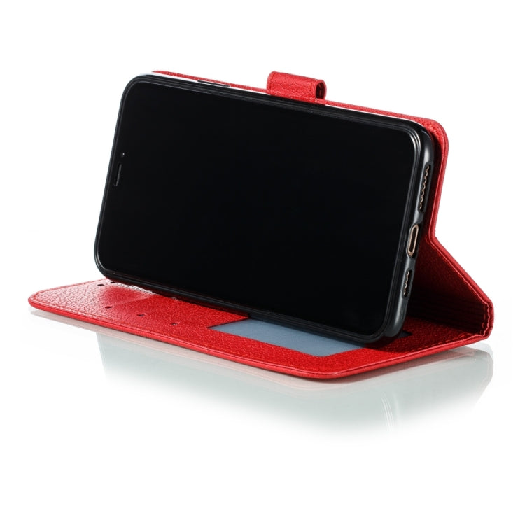 For iPhone 15 Pro Feather Pattern Litchi Texture Leather Phone Case(Red) - HoMEdemic™ 