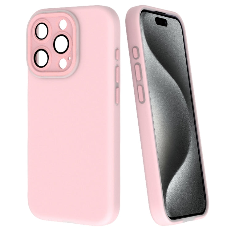 For iPhone 15 Pro Fine Hole Dopamine PC Phone Case(Pink) - HoMEdemic™ 