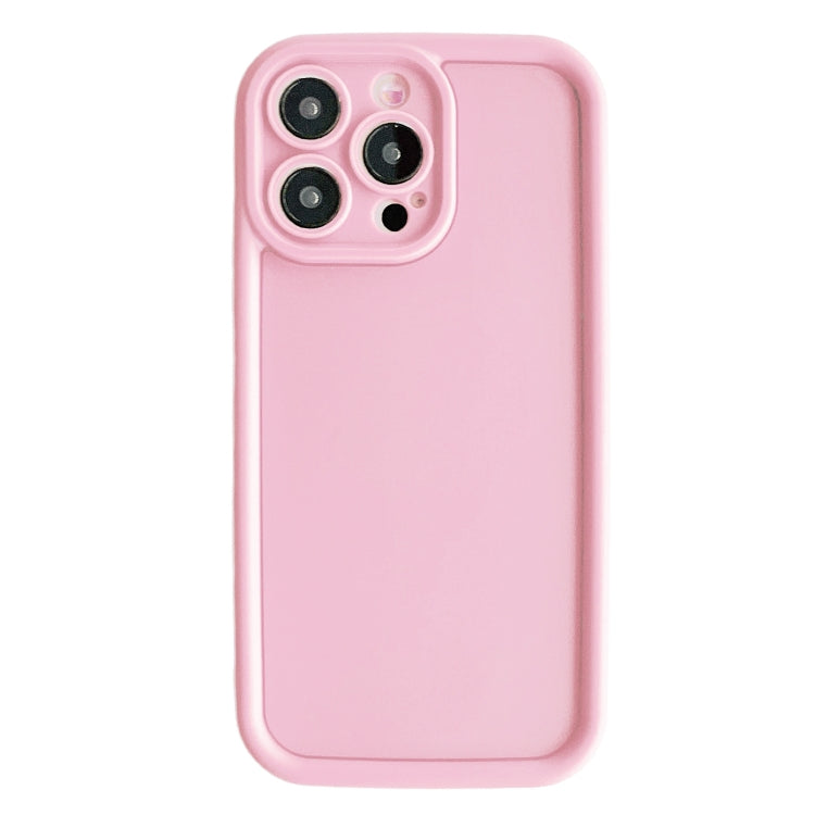 For iPhone 15 Pro Fine Hole Shockproof Frame Frosted TPU Phone Case(Pink) - HoMEdemic™ 