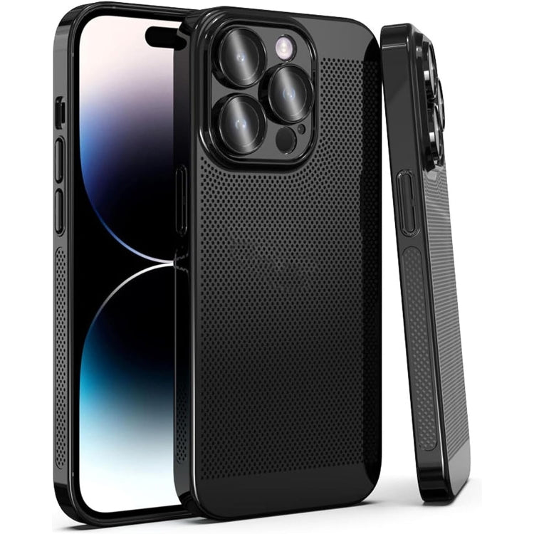 For iPhone 15 Pro Fine Mesh Cooling Phone Case(Black) - HoMEdemic™ 