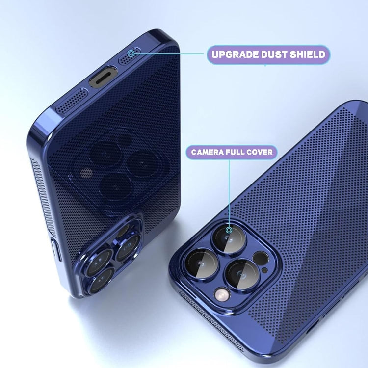 For iPhone 15 Pro Fine Mesh Cooling Phone Case(Gold) - HoMEdemic™ 