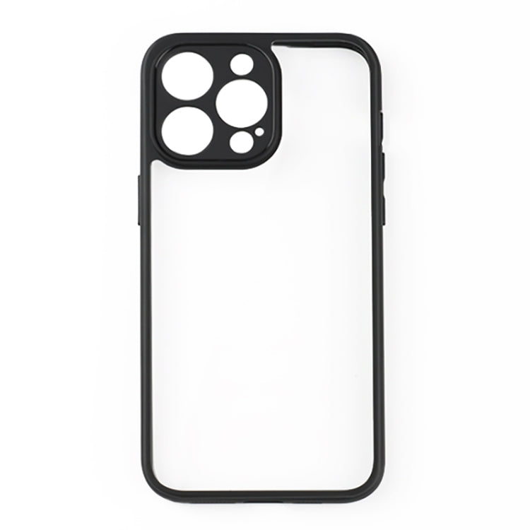 For iPhone 15 Pro Fine Pore Frosted TPU + Transparent PC Phone Case(Black) - HoMEdemic™ 