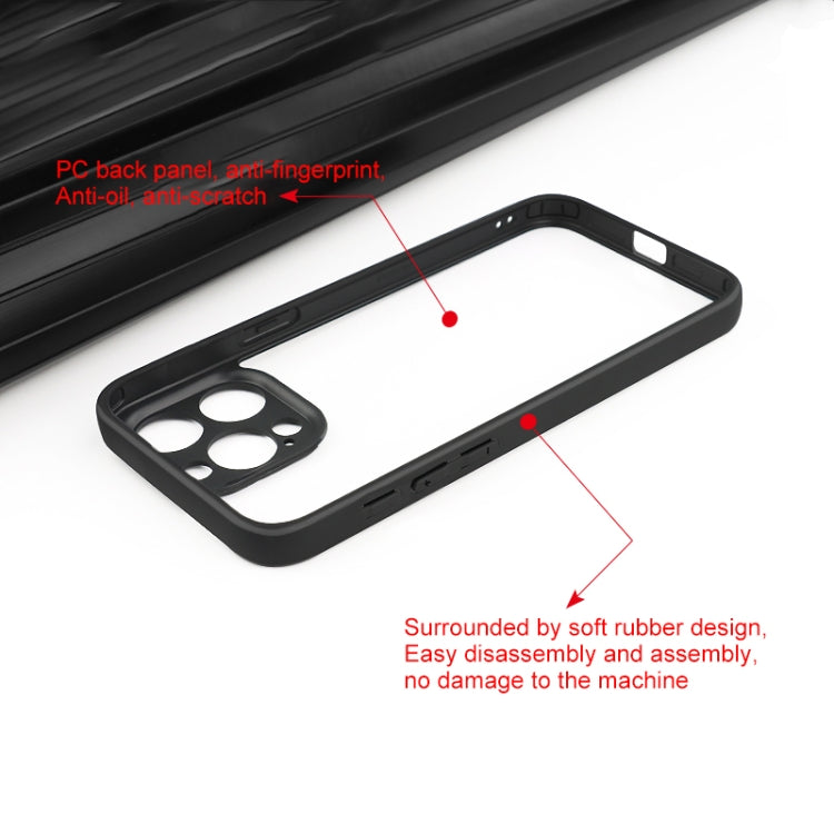For iPhone 15 Pro Fine Pore Frosted TPU + Transparent PC Phone Case(Black) - HoMEdemic™ 