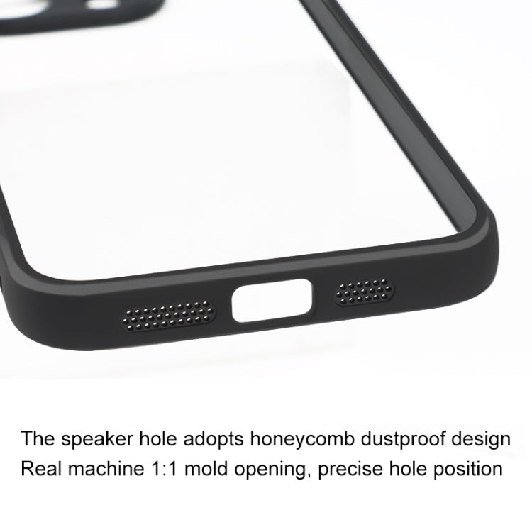 For iPhone 15 Pro Fine Pore Frosted TPU + Transparent PC Phone Case(Black) - HoMEdemic™ 