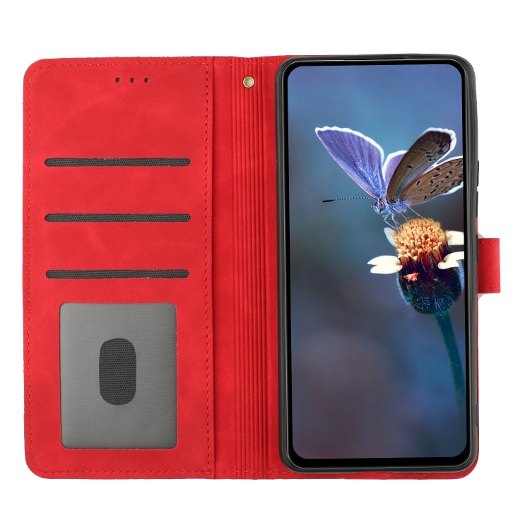 For iPhone 15 Pro Flower Embossing Pattern Leather Phone Case(Red) - HoMEdemic™ 