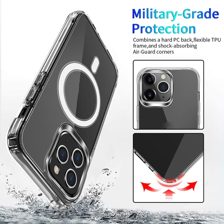 For iPhone 15 Pro Four Corner Airbags MagSafe Magnetic Phone Case(Transparent) - HoMEdemic™ 