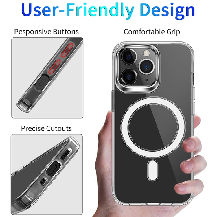 For iPhone 15 Pro Four Corner Airbags MagSafe Magnetic Phone Case(Transparent) - HoMEdemic™ 