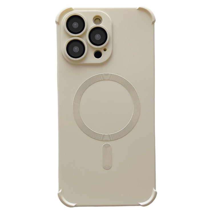 For iPhone 15 Pro Four Corner Shockproof Skin Feel MagSafe Magnetic Phone Case(White) - HoMEdemic™ 