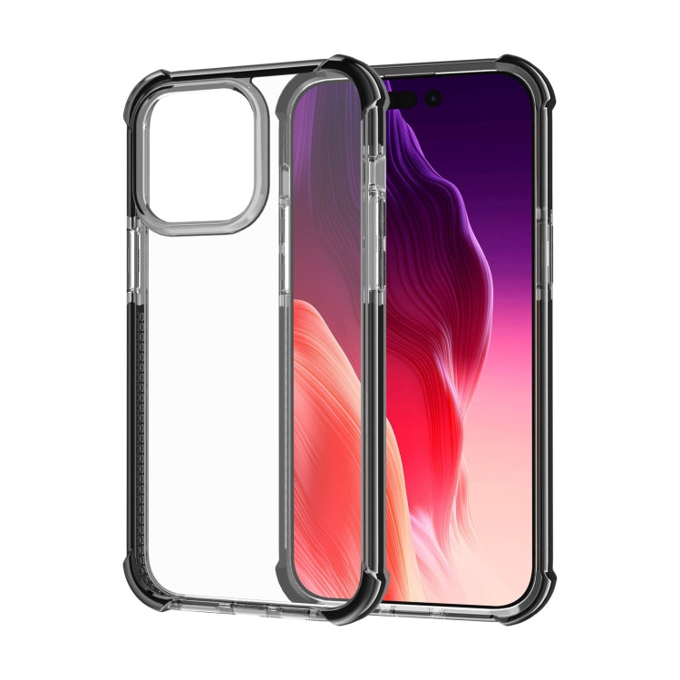 For iPhone 15 Pro Four-corner Shockproof TPU Hybrid Acrylic Phone Case(Black) - HoMEdemic™ 