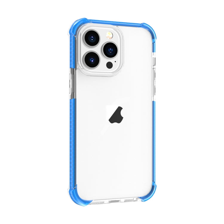 For iPhone 15 Pro Four-corner Shockproof TPU Hybrid Acrylic Phone Case(Blue) - HoMEdemic™ 