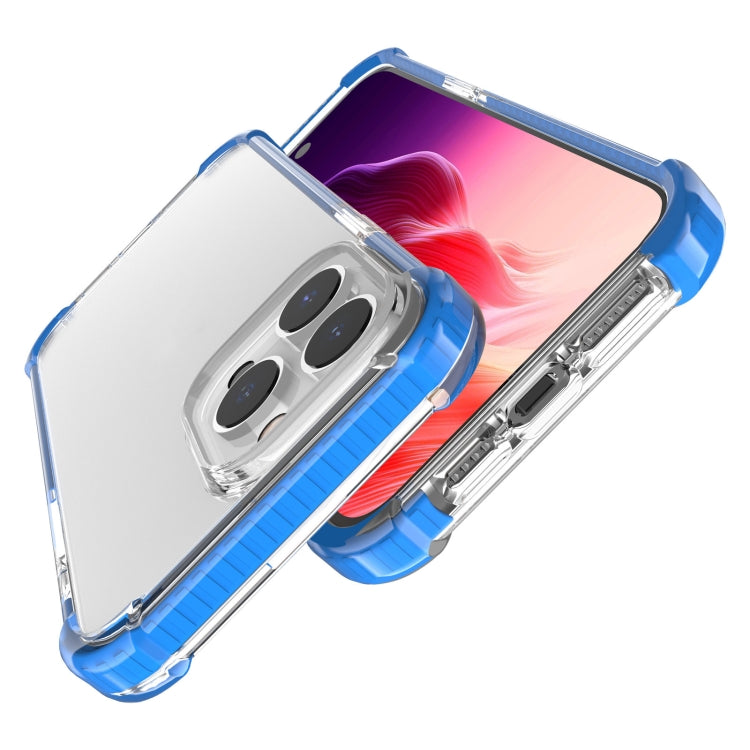 For iPhone 15 Pro Four-corner Shockproof TPU Hybrid Acrylic Phone Case(Blue) - HoMEdemic™ 