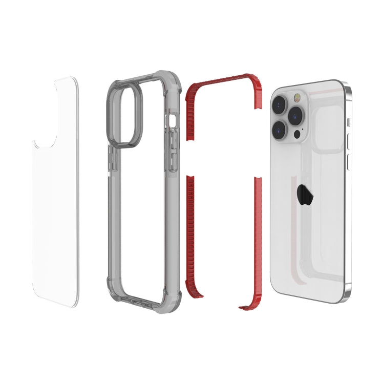 For iPhone 15 Pro Four-corner Shockproof TPU Hybrid Acrylic Phone Case(Brown) - HoMEdemic™ 