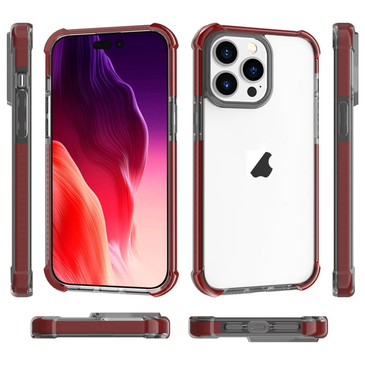 For iPhone 15 Pro Four-corner Shockproof TPU Hybrid Acrylic Phone Case(Brown) - HoMEdemic™ 
