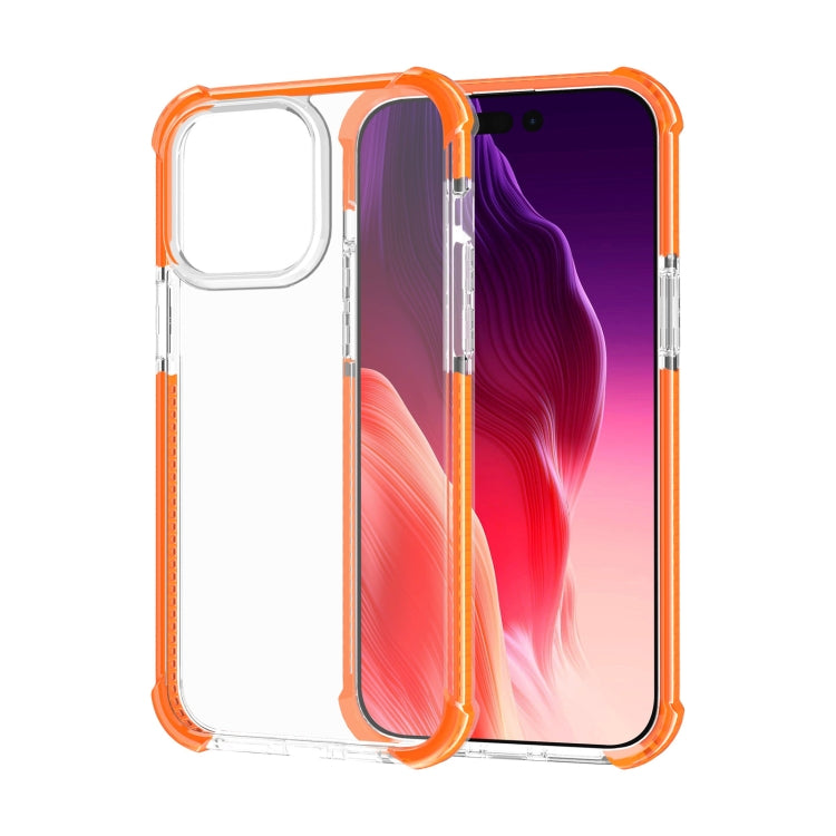 For iPhone 15 Pro Four-corner Shockproof TPU Hybrid Acrylic Phone Case(Orange) - HoMEdemic™ 