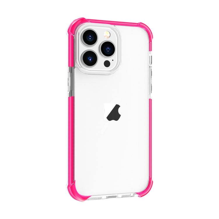 For iPhone 15 Pro Four-corner Shockproof TPU Hybrid Acrylic Phone Case(Pink) - HoMEdemic™ 