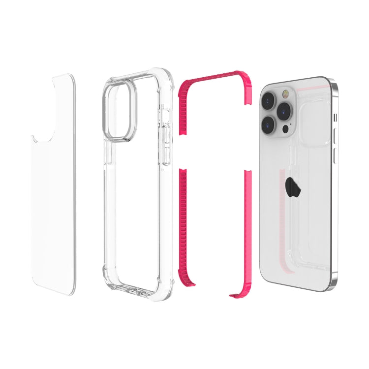 For iPhone 15 Pro Four-corner Shockproof TPU Hybrid Acrylic Phone Case(Pink) - HoMEdemic™ 