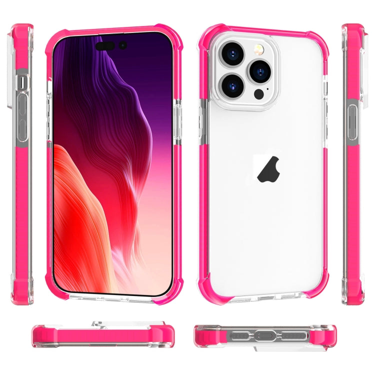 For iPhone 15 Pro Four-corner Shockproof TPU Hybrid Acrylic Phone Case(Pink) - HoMEdemic™ 