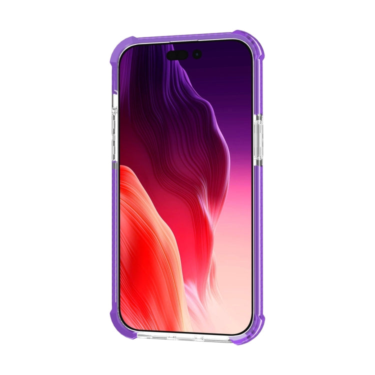 For iPhone 15 Pro Four-corner Shockproof TPU Hybrid Acrylic Phone Case(Purple) - HoMEdemic™ 