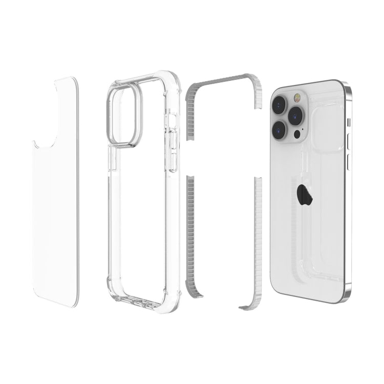 For iPhone 15 Pro Four-corner Shockproof TPU Hybrid Acrylic Phone Case(Transparent) - HoMEdemic™ 