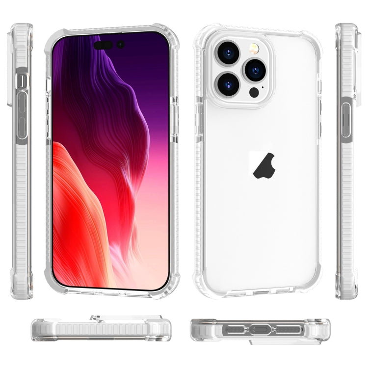 For iPhone 15 Pro Four-corner Shockproof TPU Hybrid Acrylic Phone Case(Transparent) - HoMEdemic™ 
