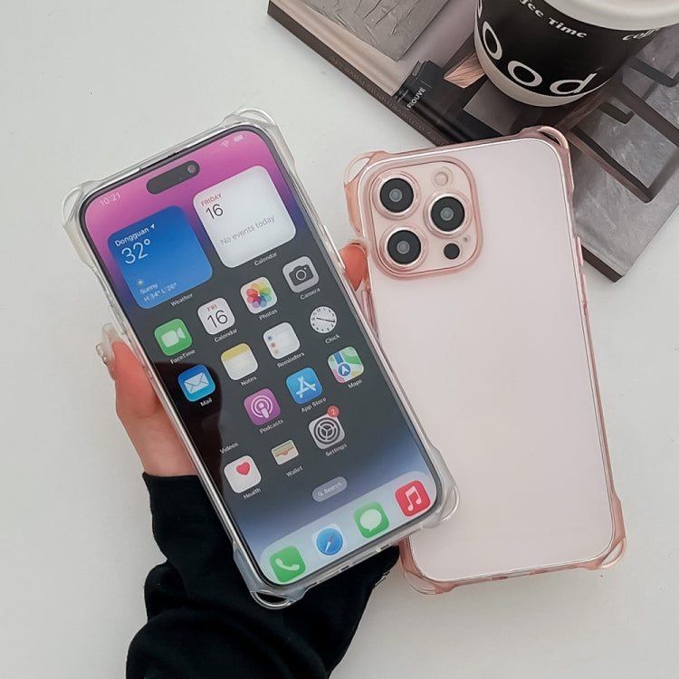 For iPhone 15 Pro Four-corner Shockproof TPU Phone Case(Pink) - HoMEdemic™ 