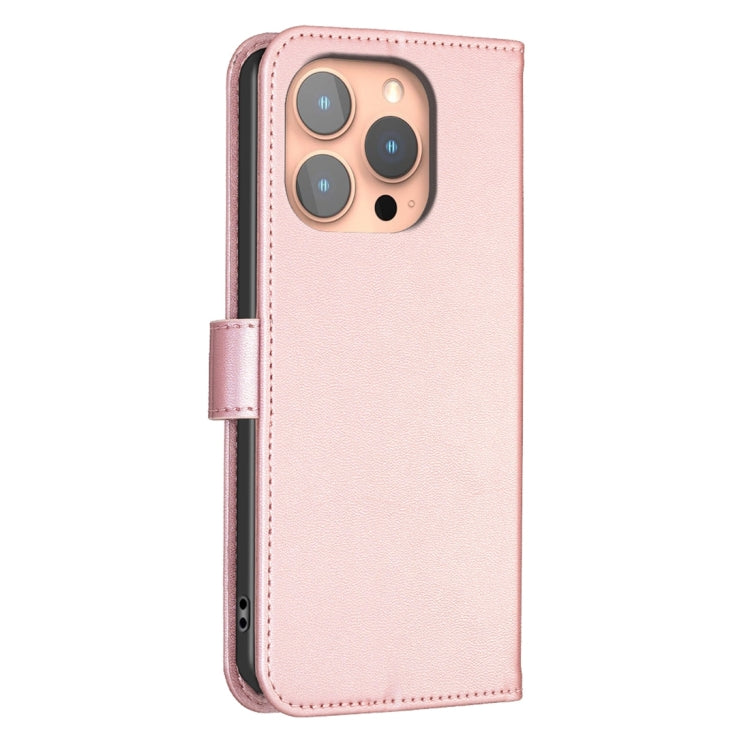 For iPhone 15 Pro Four-leaf Embossed Leather Phone Case(Pink) - HoMEdemic™ 