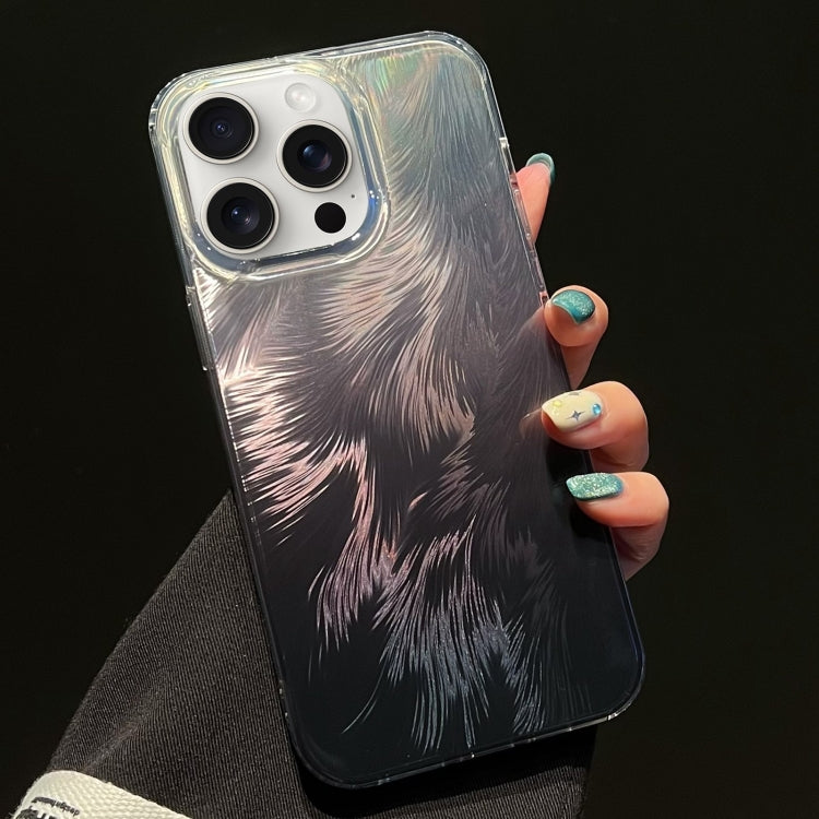 For iPhone 15 Pro Foxtail Bronzing Laser Gradient Phone Case(Black) - HoMEdemic™ 