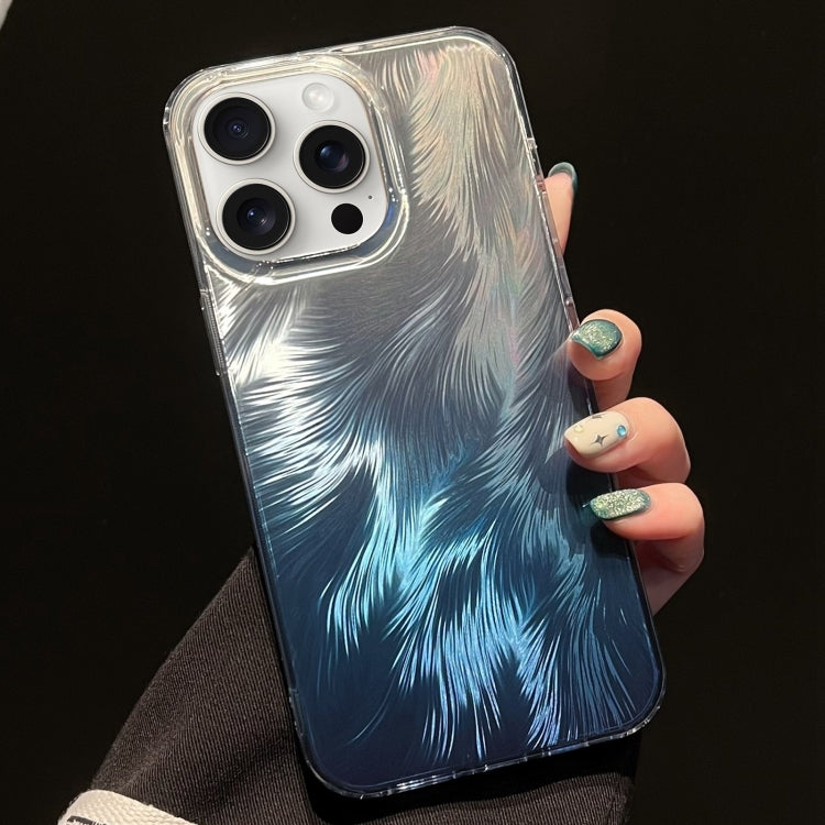 For iPhone 15 Pro Foxtail Bronzing Laser Gradient Phone Case(Blue) - HoMEdemic™ 