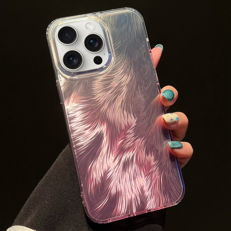 For iPhone 15 Pro Foxtail Bronzing Laser Gradient Phone Case(Pink) - HoMEdemic™ 