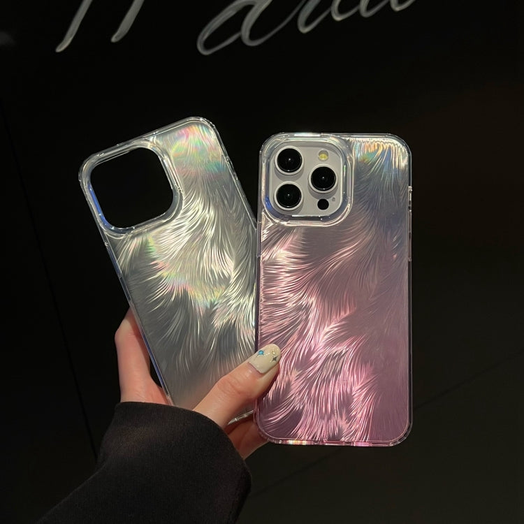 For iPhone 15 Pro Foxtail Bronzing Laser Gradient Phone Case(Pink) - HoMEdemic™ 