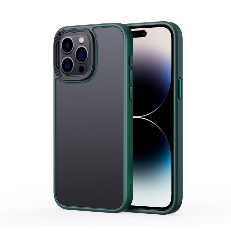 For iPhone 15 Pro Frosted Back Shockproof Phone Case(Deep Green) - HoMEdemic™ 