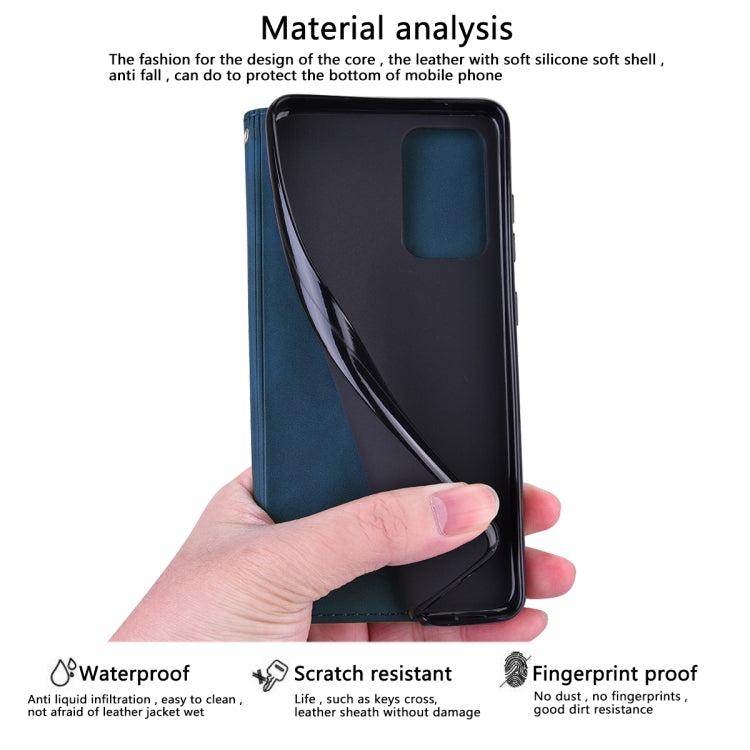 For iPhone 15 Pro Frosted Business Magnetic Horizontal Flip PU Phone Case(Blue) - HoMEdemic™ 