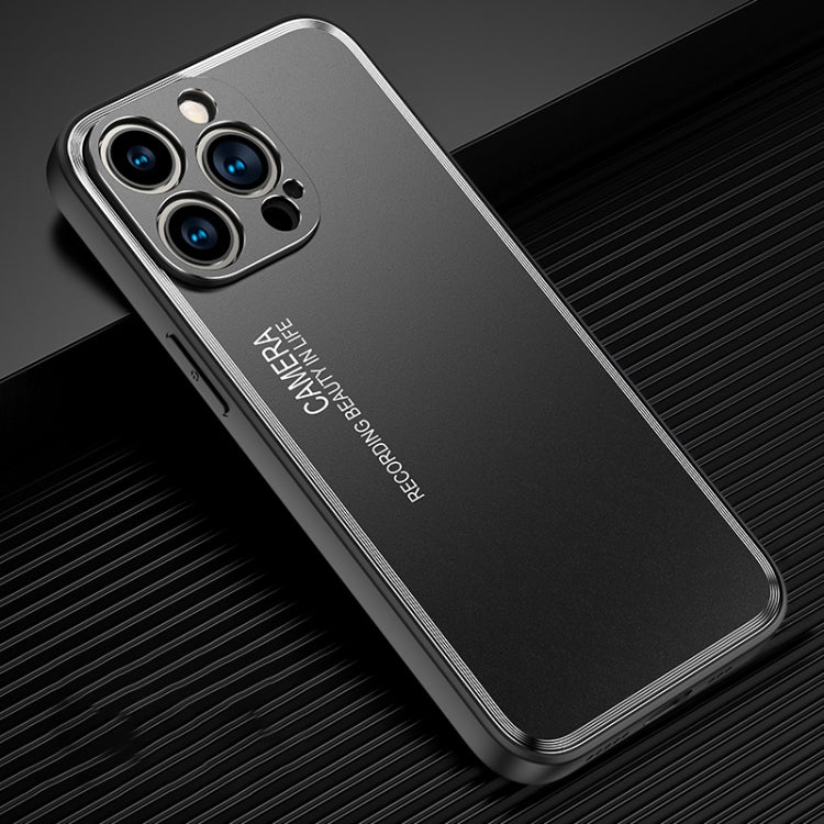 For iPhone 15 Pro Frosted Metal Phone Case(Black) - HoMEdemic™ 
