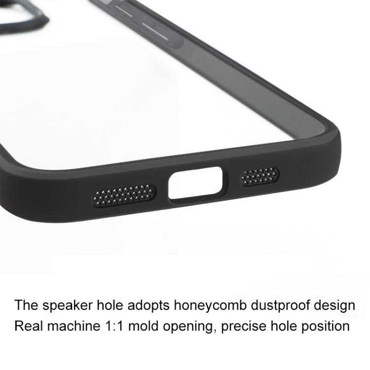 For iPhone 15 Pro Frosted TPU + Transparent PC Phone Case(Black) - HoMEdemic™ 