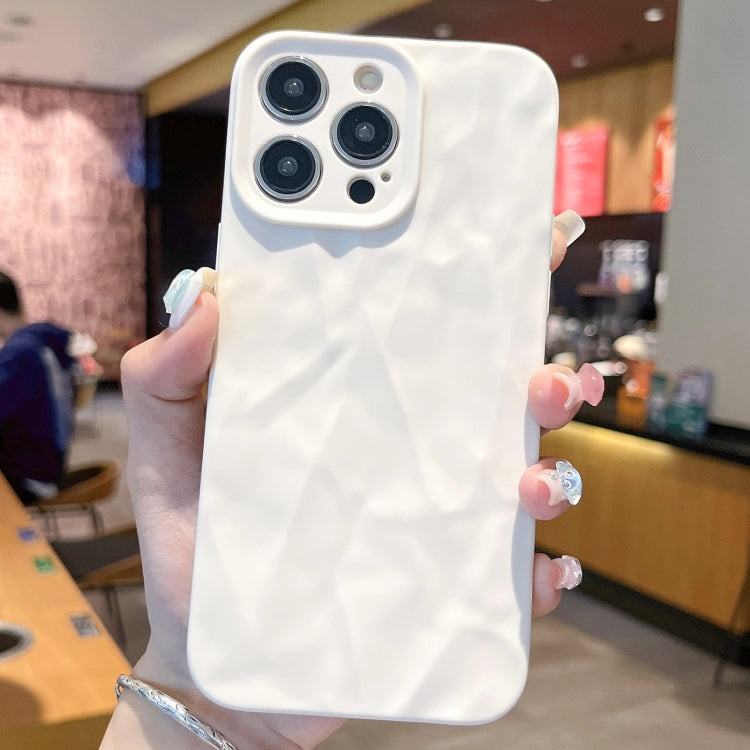 For iPhone 15 Pro Frosted Wrinkles Texture TPU Phone Case(White) - HoMEdemic™ 
