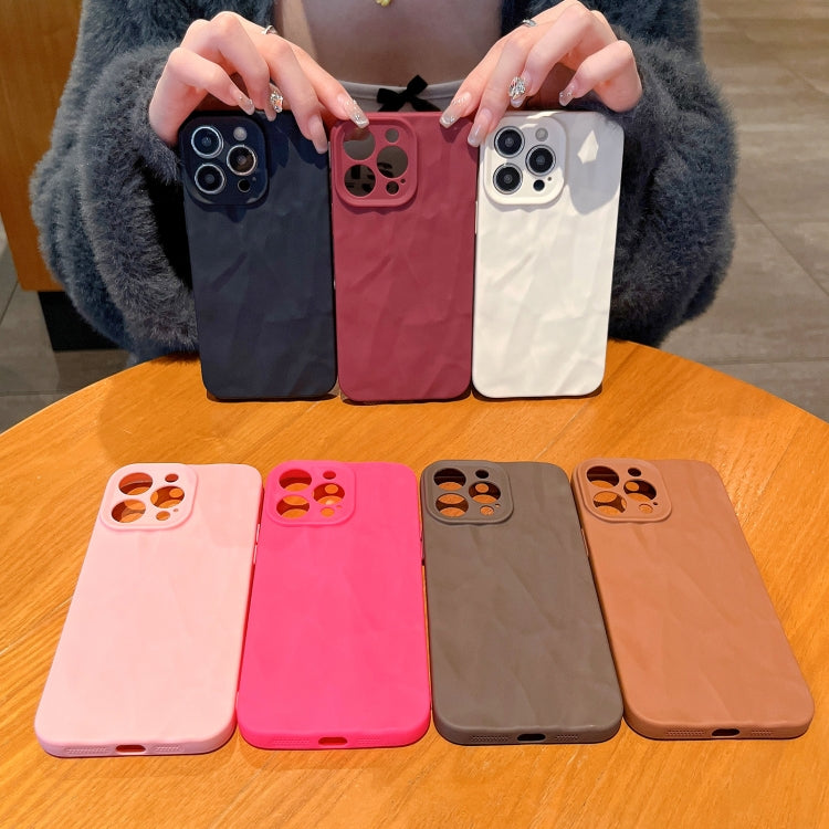 For iPhone 15 Pro Frosted Wrinkles Texture TPU Phone Case(White) - HoMEdemic™ 