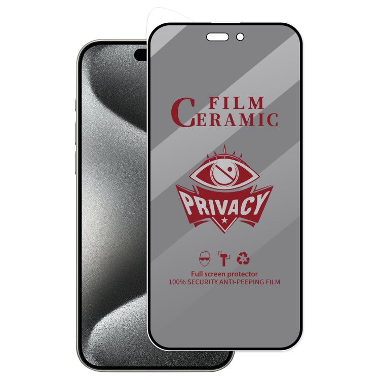 For iPhone 15 Pro Full Coverage HD Privacy Ceramic Film - HoMEdemic™ 