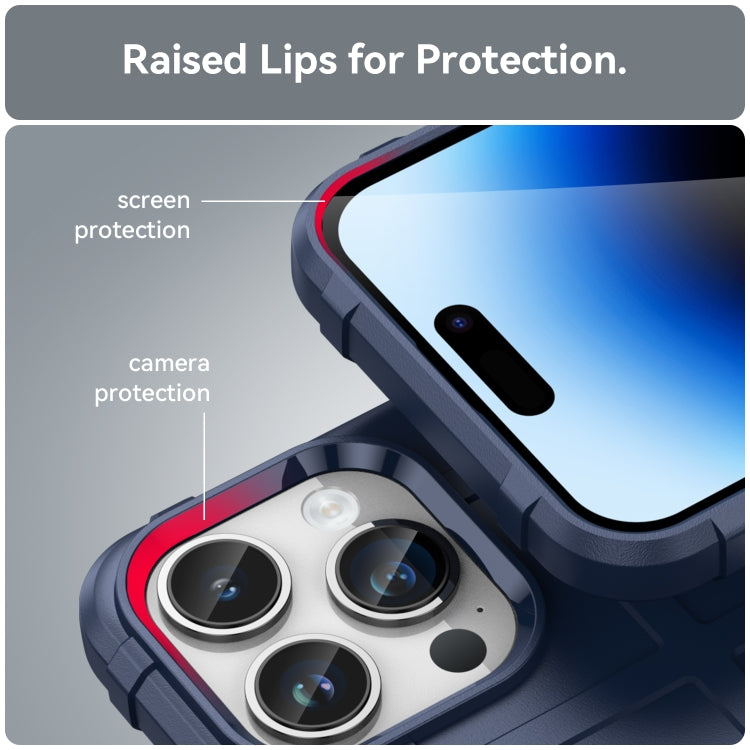 For iPhone 15 Pro Full Coverage Shockproof TPU Phone Case(Blue) - HoMEdemic™ 