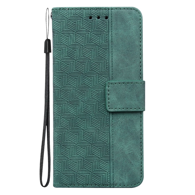 For iPhone 15 Pro Geometric Embossed Leather Phone Case(Green) - HoMEdemic™ 