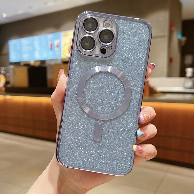 For iPhone 15 Pro Glitter Electroplating MagSafe TPU Phone Case(Blue) - HoMEdemic™ 