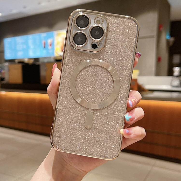 For iPhone 15 Pro Glitter Electroplating MagSafe TPU Phone Case(Gold) - HoMEdemic™ 